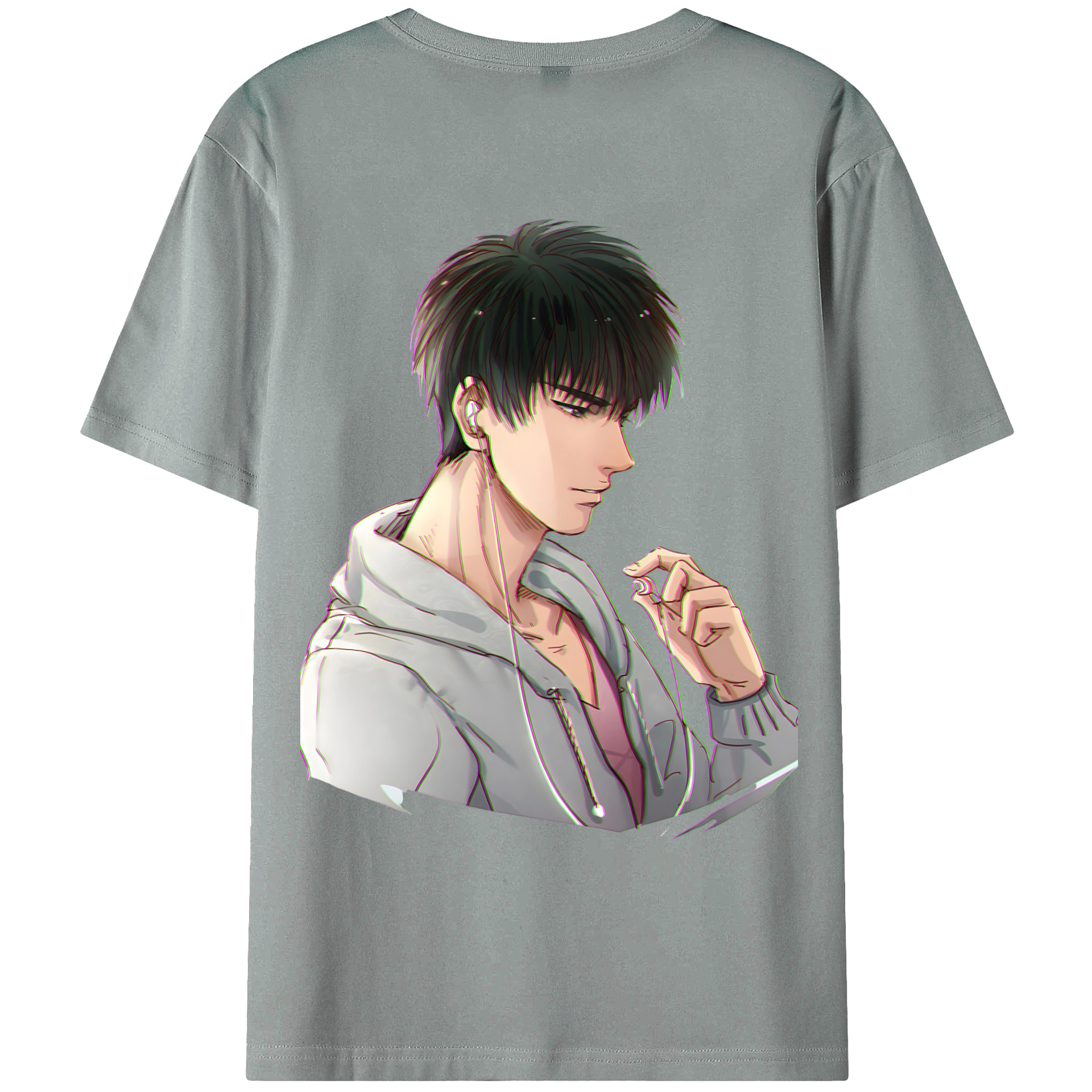 （画像用） SLAM DUNK／スラムダンク 綿100％ メンズ半袖Tシャツ（バックプリント） 通気性